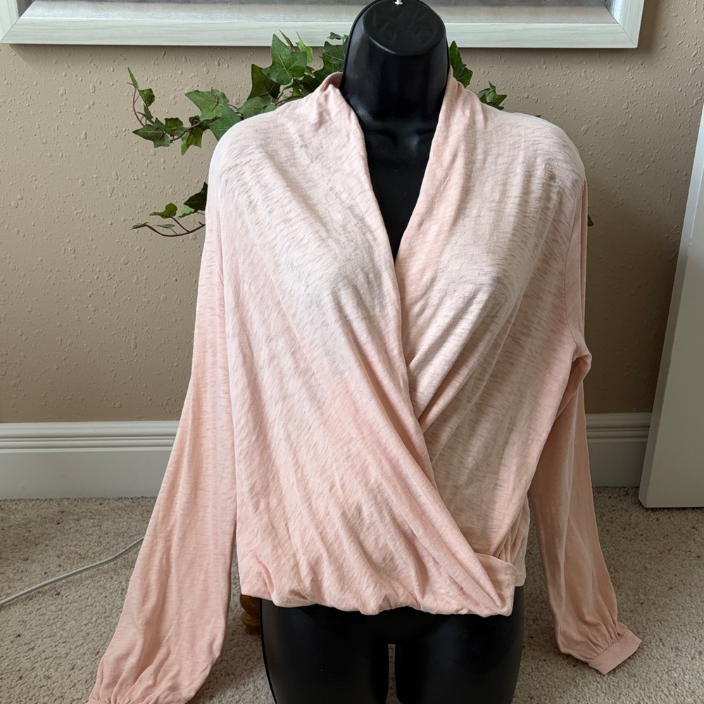 Pink Wrap Blouse